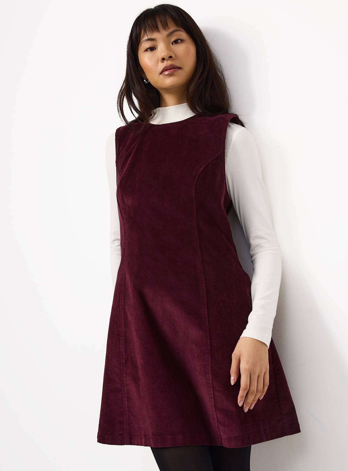 Red Corduroy Sleeveless Mini Dress  18 - Image 1